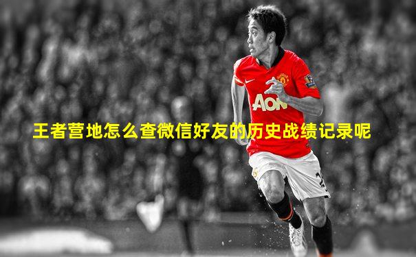 王者营地怎么查微信好友的历史战绩记录呢
